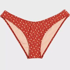 Madewell Second Wave Curved Waist Bikini Bottom Ditsy Floral